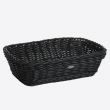 Saleen rectangular woven plastic basket black 31x21x9cm