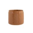 Cosy @ Home Blumentopf Glazed Embossed Dots Camel 17