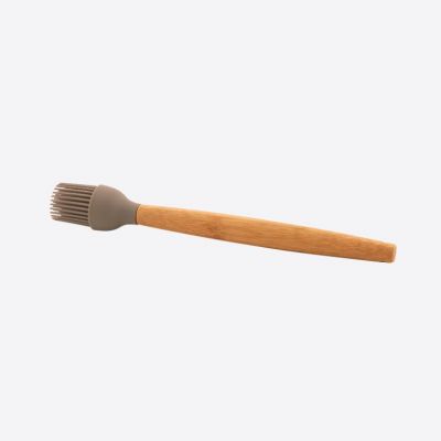 Point-Virgule silicone brush with bamboo handle taupe 25cm