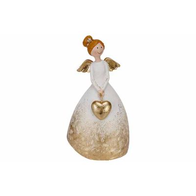 Engel Holding Heart Degraded Gold Ivory13x9,2xh23,5cm Andere