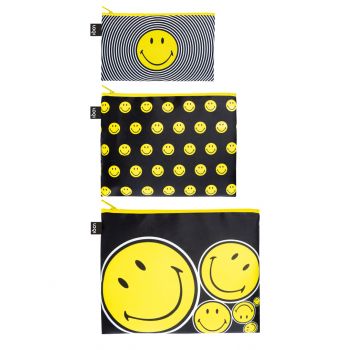 Zip Pockets Smiley - set 3 pcs