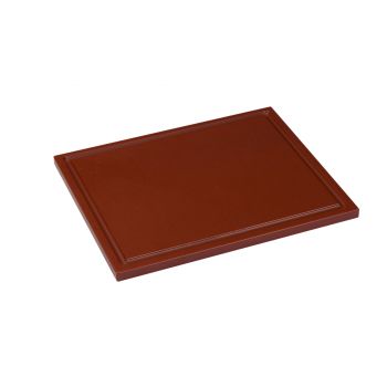 Interlux Cutting board with groove - 325x265x15mm - Brown