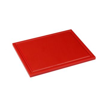Interlux Cutting board with groove - 600x400x15mm - Red
