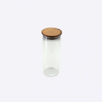 Dagelijkse Kost glass container with acacia wood lid 1.1L