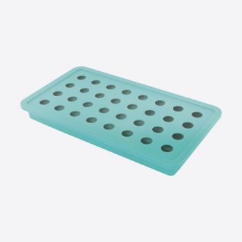 Dotz silicone ice cube tray for 32 ice pearls aqua blue ø 1.8cm