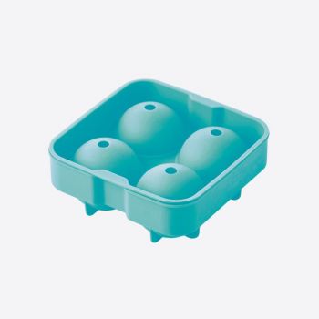 Dotz silicone ice ball mold for 4 balls aqua blue ø 4.5cm