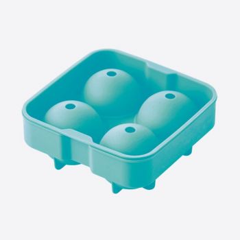 Dotz silicone ice ball mold for 4 balls aqua blue ø 6cm