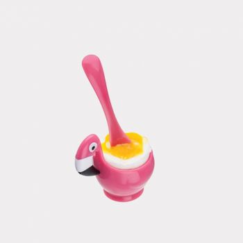 Joie Flamingo egg cup with spoon pink 10.8x5x12.7cm