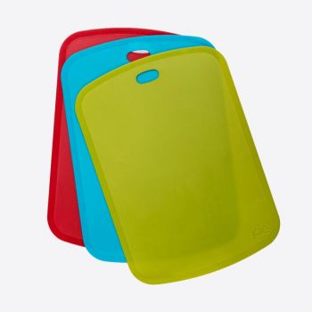 Joie set of 3 plastic cutting mats green; blue and red 19x35.5x1.8cm