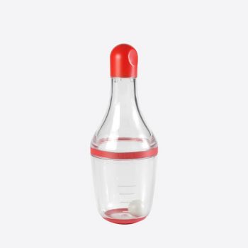 Lékué dressing shaker in silicone and Tritan red 180ml