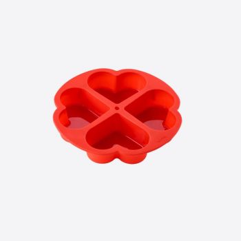 Lékué silicone baking mold for 4 harts red Ø 25.6cm