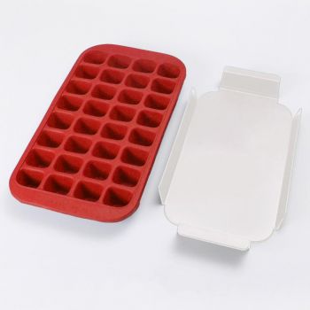 Lékué rubber ice cube tray for 32 ice cubes red 33.5x18x3.3cm