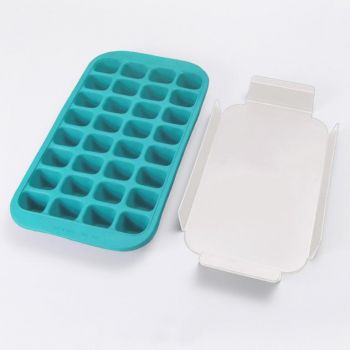 Lékué rubber ice cube tray for 32 ice cubes blue 33.5x18x3.3cm