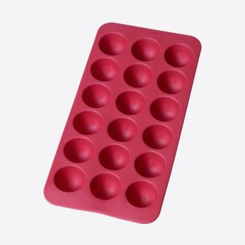 Lékué rubber ice cube tray for 18 round ice cubes red 22x11x2.3cm