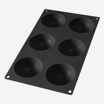 Lékué silicone baking mold for 6 semi-spheres black Ø 7cm H 3.2cm