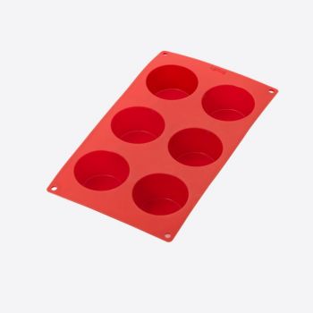 Lékué silicone baking mold for 6 muffins red Ø 6.9cm H 4cm