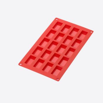Lékué silicone baking mold for 20 finaciers red 8.5x4.3x1.2cm