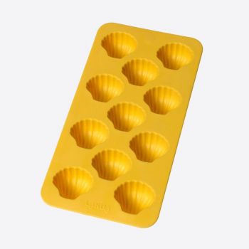 Lékué rubber ice cube tray for 11 ice cubes schells yellow 22x11x2.3cm