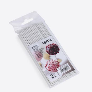Lékué 50 sticks for pop cakes in plastic white 12cm