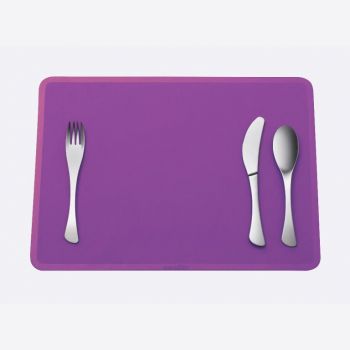 Omami 3-piece set of cutlery & placemat purple