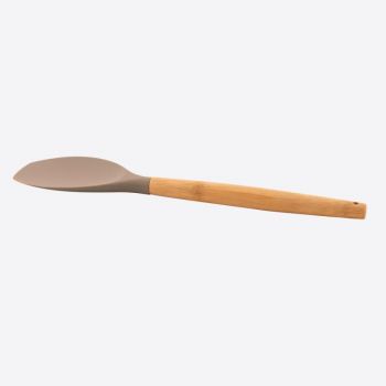 Point-Virgule silicone scraper with bamboo handle taupe 31.8cm