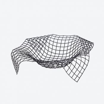 Point-Virgule Wire Envelope basket black 30x30x7.5cm