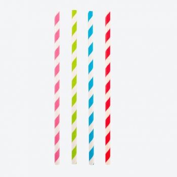 Point-Virgule set of 48 colored paper drinking straws 19.5cm