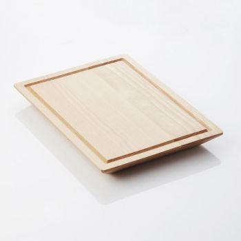 Point-Virgule beech cutting board with groove by Mathias De Ferm 39x29x4cm