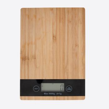 Point-Virgule digital kitchen scale in bamboo 5kg