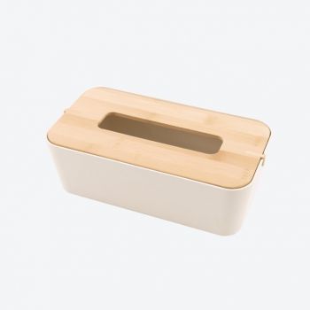 Point-Virgule bamboo fiber tissue box off-white 25.5x14x9cm