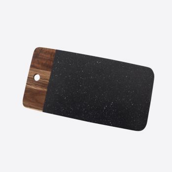 Point-Virgule acacia wood and granite serving board 35.2x17.9x1.2cm