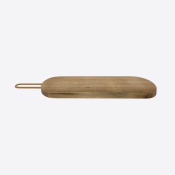 Point-Virgule acacia wood serving board with copper handle 50x12x2cm