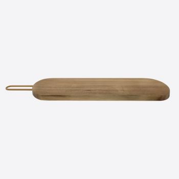 Point-Virgule acacia wood serving board with copper handle 60x12x2cm
