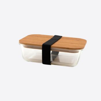 Point-Virgule glass lunch box with bamboo lid 700ml