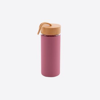 Point-Virgule glass bottle with silicone sleeve dusty rose 450ml