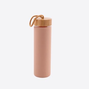 Point-Virgule glass bottle with silicone sleeve blush pink 600ml
