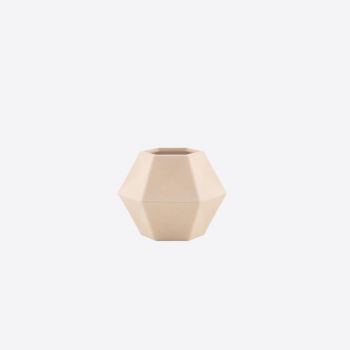 Point-Virgule geometric bamboo fiber vase off-white 10.8x9.5x8cm