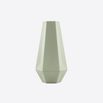 Point-Virgule geometric bamboo fiber vase sage green 10.8x9.5x20cm