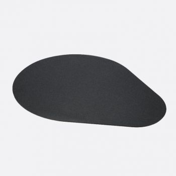 Moments by Point-Virgule placemat in artificial leather black by Alain Monnens 45x36cm