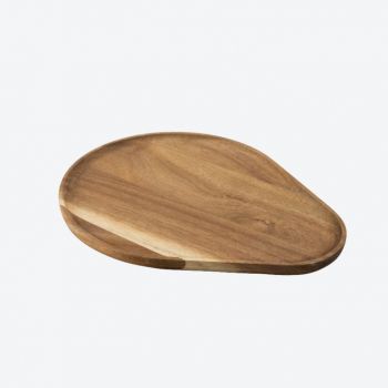 Moments by Point-Virgule acacia wood serving plate large by Alain Monnens 30x24x1.8cm
