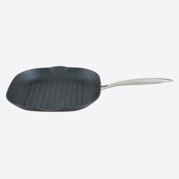 Point-Virgule Pan-à-moi cast iron grill pan with Excalibur non-stick coating 28x28cm