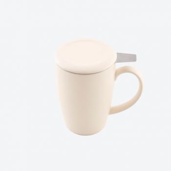 Point-Virgule tea mug with infuser & lid mat off-white 400ml