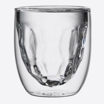 QDO Elements set of 2 double-walled glasses Metal 75ml