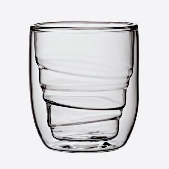 QDO Elements set of 2 double-walled glasses Wood 75ml