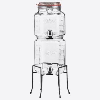 Kilner set of 2 stackable drinks dispensers with stand 2L & 3L