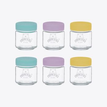 Kilner set of 6 glass jars for baby food with silicone lid 110ml
