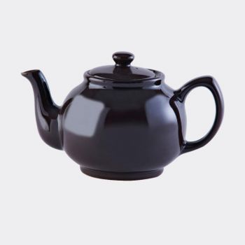 Price & Kensington glossy ceramic 6-cup teapot dark brown 1.1L