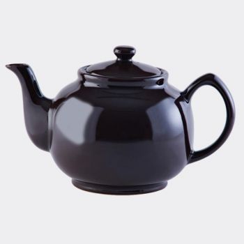 Price & Kensington glossy ceramic 10-cup teapot dark brown 1.5L