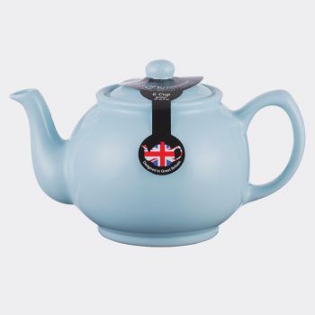 Price & Kensington glossy ceramic 6-cup teapot pastel blue 1.1L