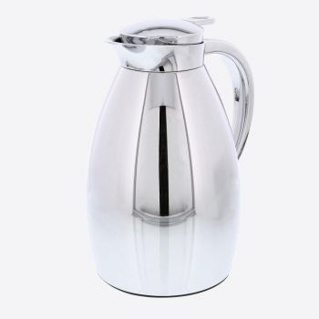 Rixx vacuum flask with glass interior body silver 1L